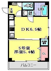プレジール(1DK/2階)の間取り写真