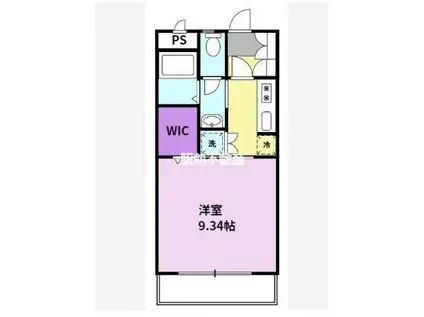 シェ・ソワ(1K/3階)の間取り写真