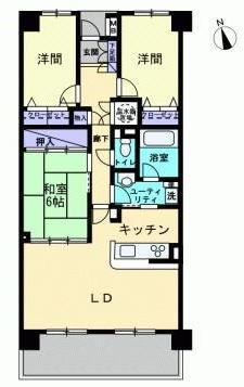 NCRE東山崎(3LDK/4階)の間取り写真