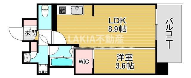 シーズンフラッツ福島(1LDK/7階)の間取り写真