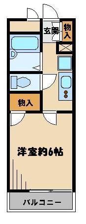 レオパレスクルーオブアイランド(1K/3階)の間取り写真