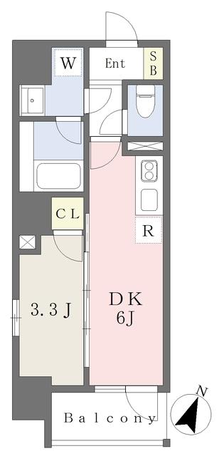 IPSE 千代田神保町(1DK/5階)の間取り写真