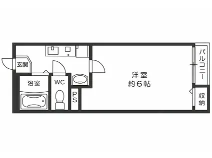 LEFIELD002(1K/4階)の間取り写真