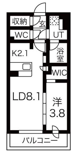 テラス上石神井ウエスト(1LDK/2階)の間取り写真
