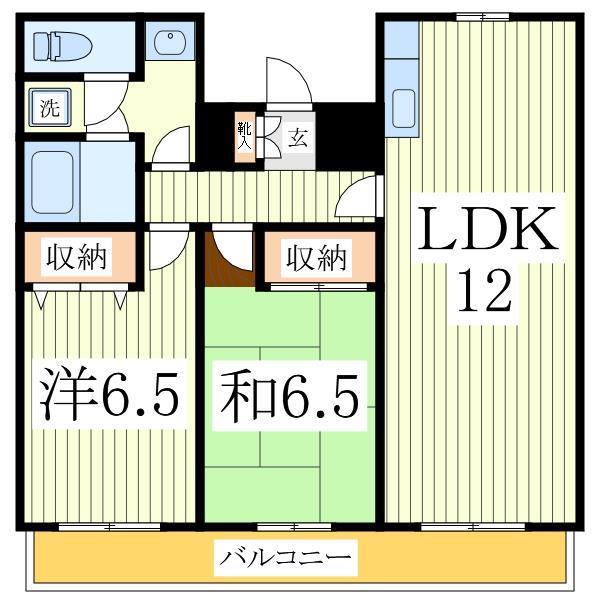 プエンテアルト(2LDK/4階)の間取り写真