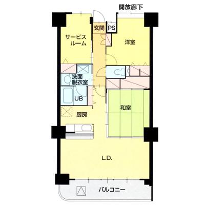 ローゼンクローネ(3LDK/13階)の間取り写真