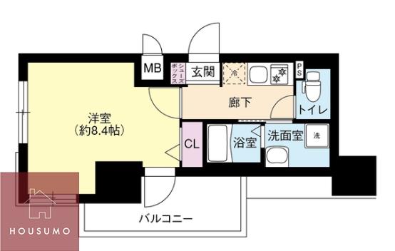 DIMUS新大阪(1K/10階)の間取り写真
