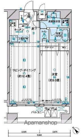 メインステージ王子(1LDK/12階)の間取り写真