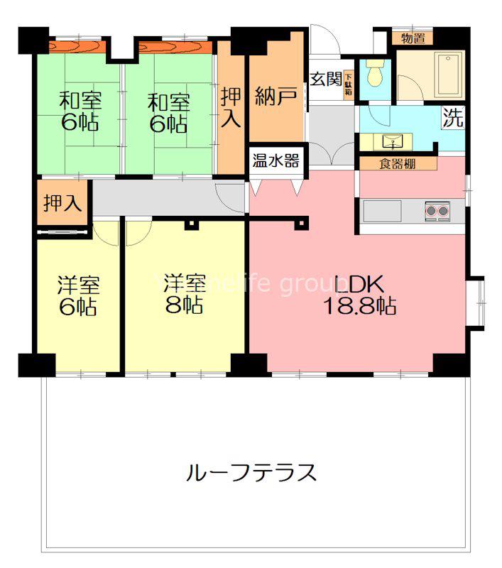 スカイコート(4SLDK/3階)の間取り写真