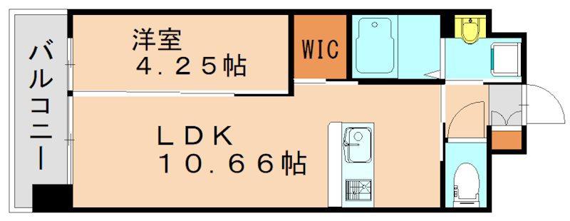 ウィングス西神原(1LDK/7階)の間取り写真