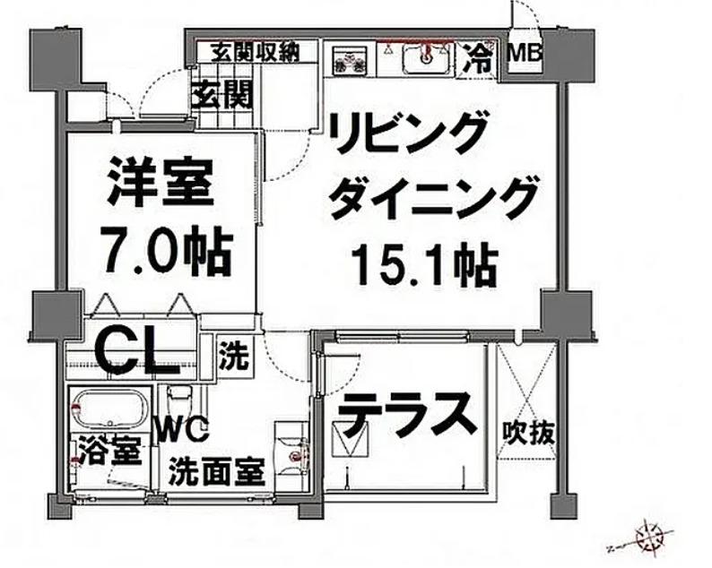 沖縄都市モノレール 美栄橋駅 徒歩27分 11階建 築13年(1LDK/5階)の間取り写真