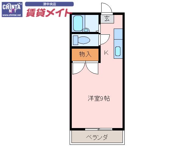 シーサイドスクエアA棟(ワンルーム/1階)の間取り写真
