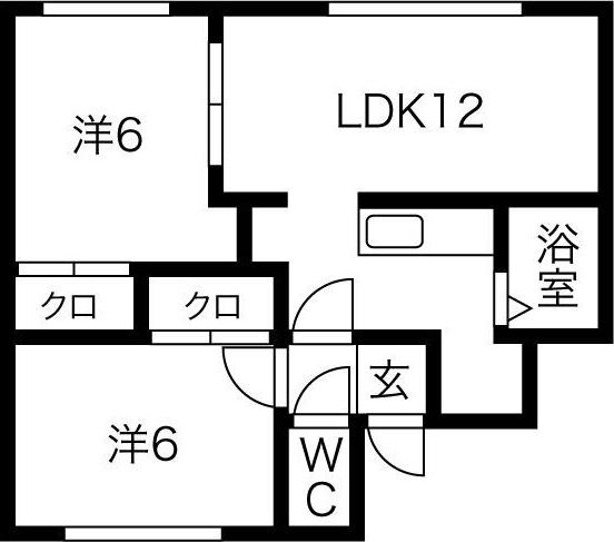 GEORGIA(2LDK/2階)の間取り写真