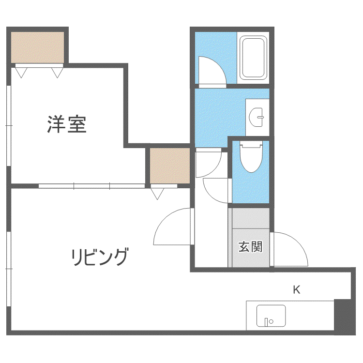 コア177(1LDK/3階)の間取り写真