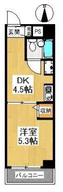 日神パレス狭山(1DK/2階)の間取り写真