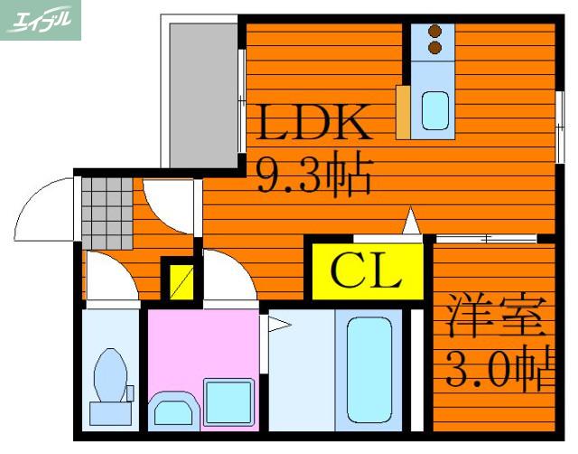 REGALEST TERRACE富町(1LDK/2階)の間取り写真