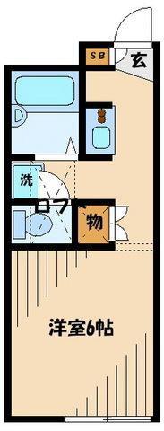 レオパレスきらら(1K/1階)の間取り写真