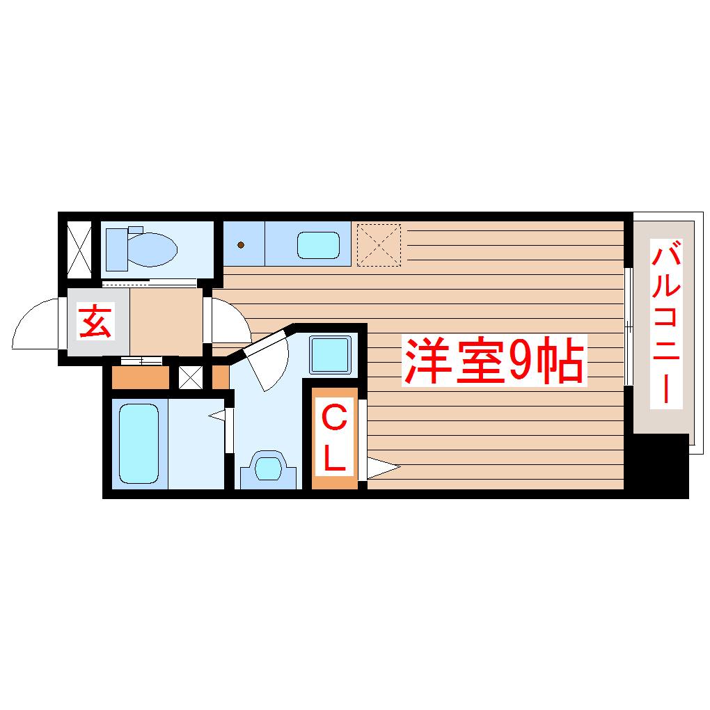 108二十人町(ワンルーム/4階)の間取り写真