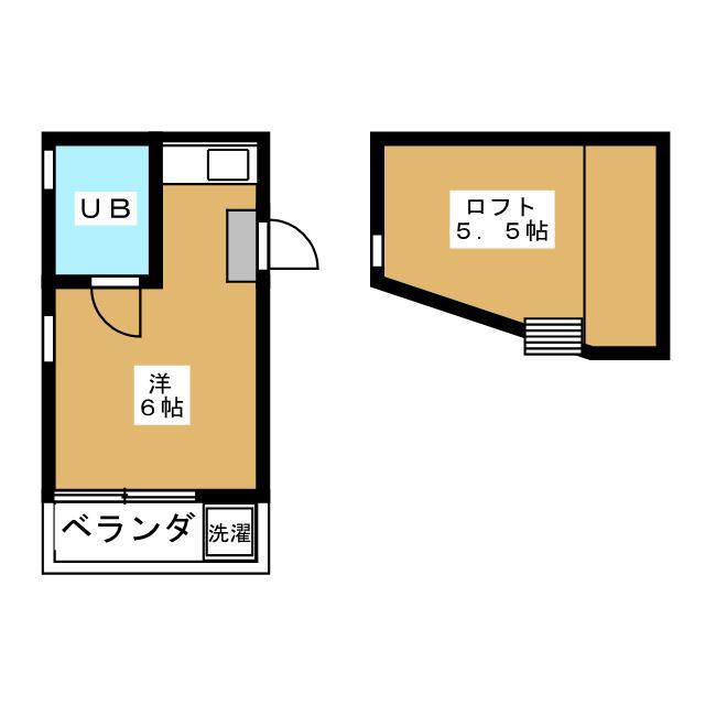 メゾン小林(ワンルーム/2階)の間取り写真