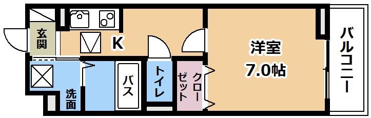 DIEU LAC(1K/1階)の間取り写真