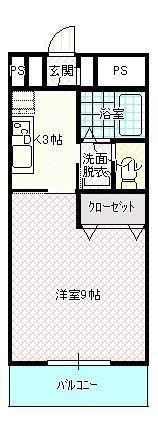 グランフォーレ野田(1K/1階)の間取り写真