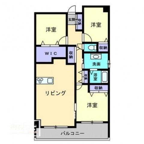 ベンビレッジ平田(3LDK/5階)の間取り写真