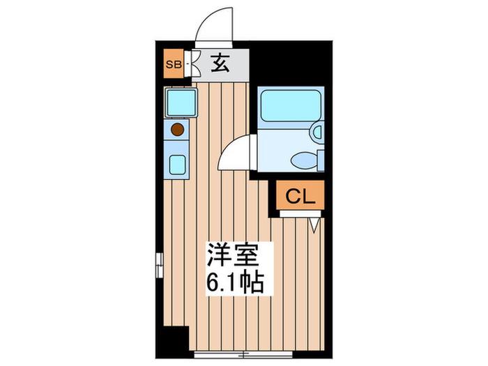 アムハイツ上北沢(ワンルーム/3階)の間取り写真