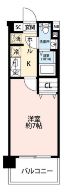 プレール・ドゥーク西川口II(1K/3階)の間取り写真