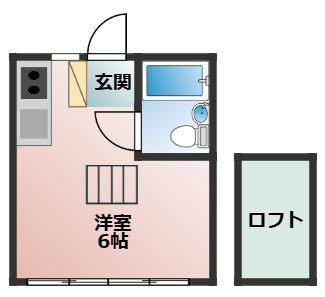 港南スナイプハウス(ワンルーム/1階)の間取り写真