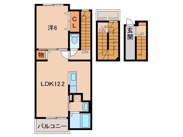 ソラーナ(1LDK/3階)の間取り写真