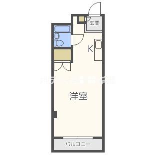 SOハイツII(ワンルーム/2階)の間取り写真