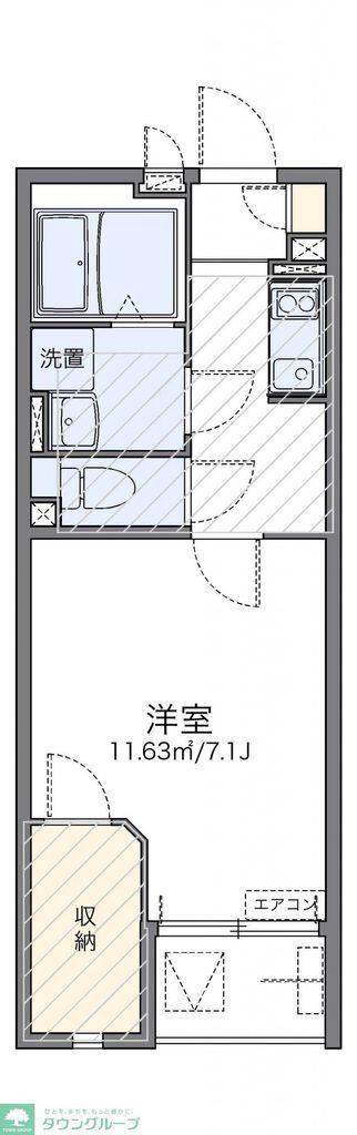 レオネクストシャイン宮内(1K/2階)の間取り写真