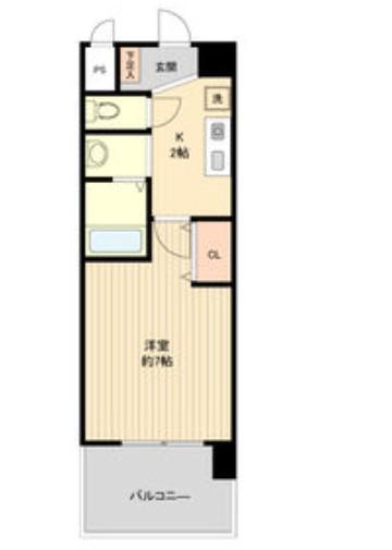 パークフラッツ金山(1K/5階)の間取り写真