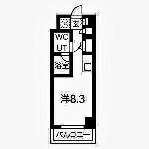 クラリッサ大倉山(ワンルーム/3階)の間取り写真