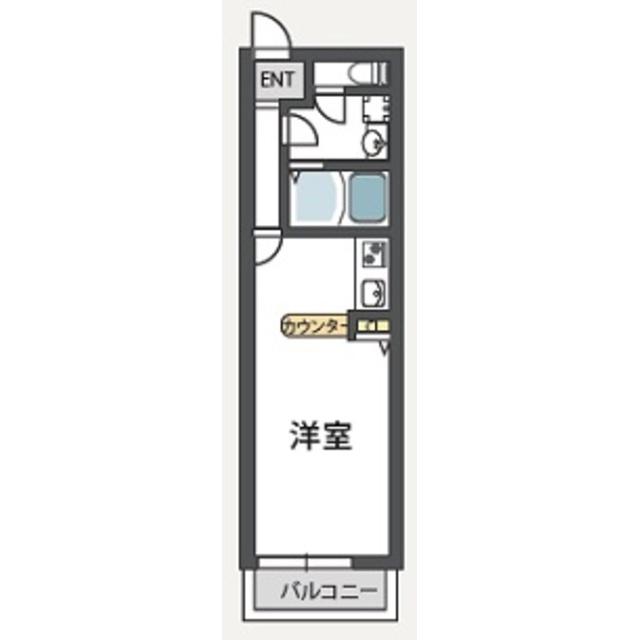 スタシオン鴫(ワンルーム/2階)の間取り写真