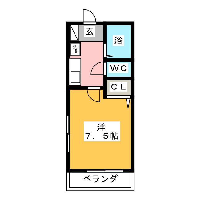 プルミエール(1K/2階)の間取り写真