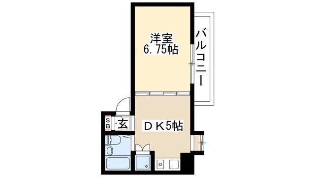 ナビオ池下(1DK/4階)の間取り写真