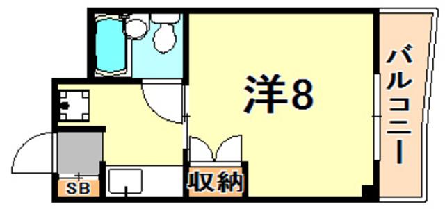 メゾンセレステ(1K/7階)の間取り写真