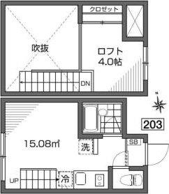 グランエッグス東新宿(ワンルーム/2階)の間取り写真