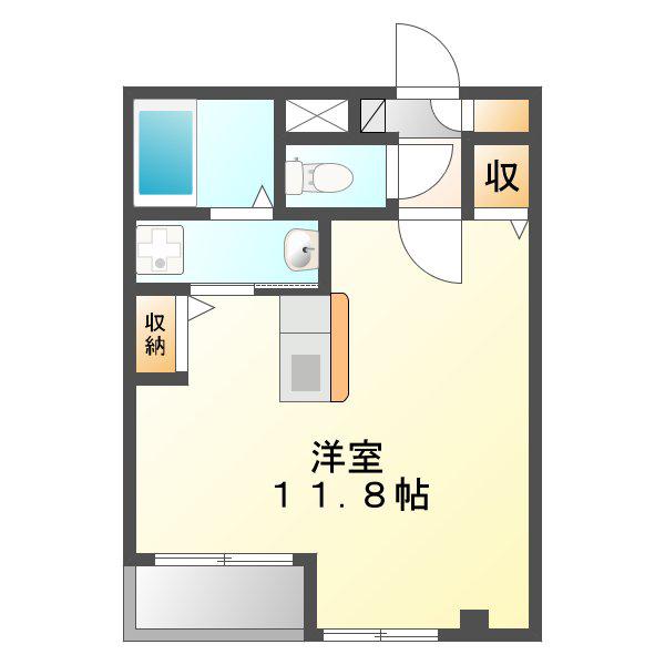スワローハイム岩塚(ワンルーム/3階)の間取り写真