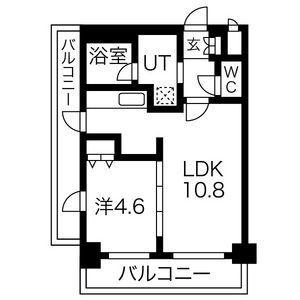 プレサンス桜通アベニュー(1LDK/12階)の間取り写真