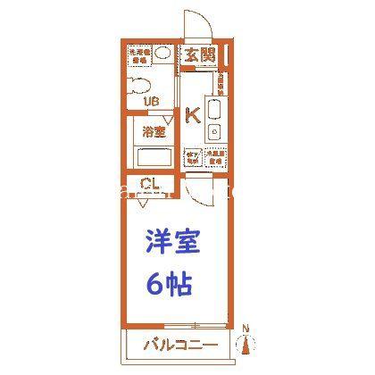 パルトネール綱島I(1K/2階)の間取り写真