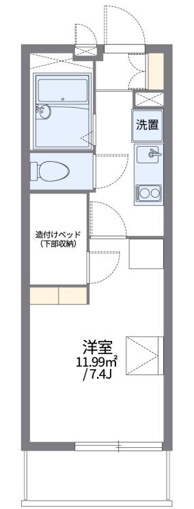 石神井公園(1K/1階)の間取り写真