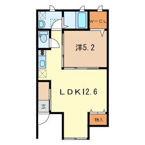 グーテベーレ(1LDK/1階)の間取り写真