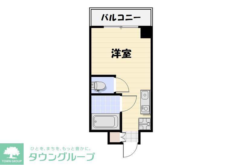 アドバンス東習志野(ワンルーム/2階)の間取り写真