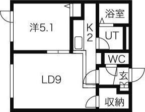 AGITO(1LDK/4階)の間取り写真