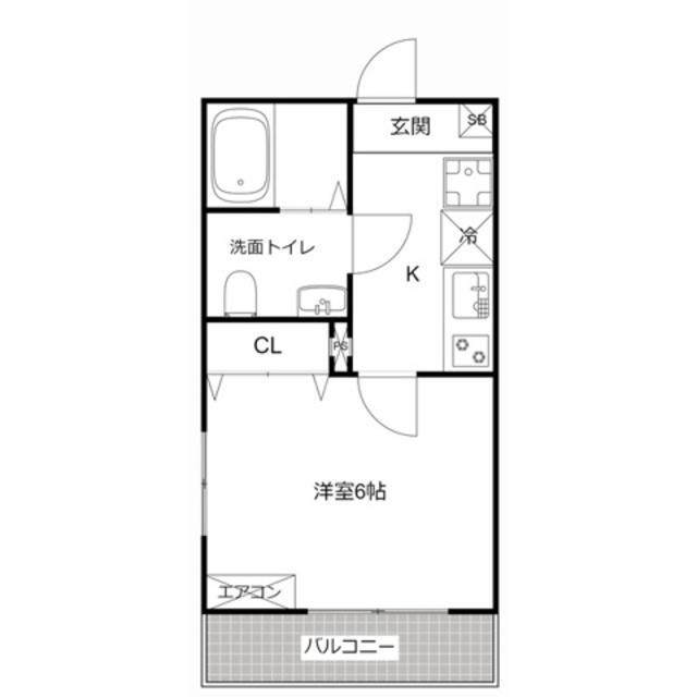 MQUARTO淵野辺I(1K/3階)の間取り写真