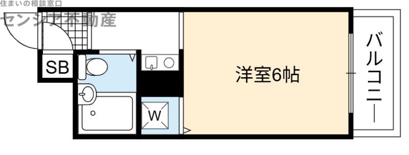 アヴェール京橋(1K/4階)の間取り写真