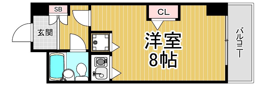 ロイヤルハイツつかしん(ワンルーム/5階)の間取り写真