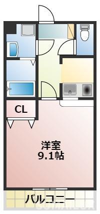 ドリームボックス(1K/1階)の間取り写真